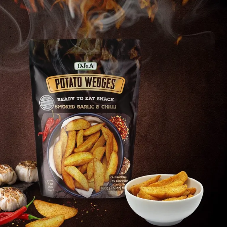Ảnh Khoai Tây Sấy Giòn Ít Béo Vị Tỏi Ớt 100g DJ&A - Thích hợp ăn chay - Garlic & Chilli Potato Wedges - Giảm Cân Ăn Được 3
