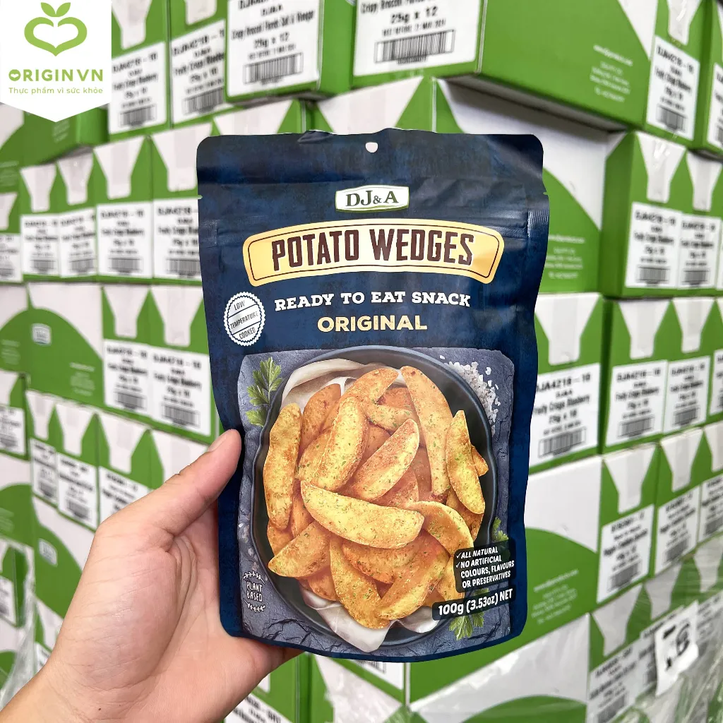 Ảnh Khoai Tây Sấy Ít Béo Vị Truyền Thống 100g DJ&A - Thích hợp ăn chay - Original Potato Wedges - Giảm Cân Ăn Được 2