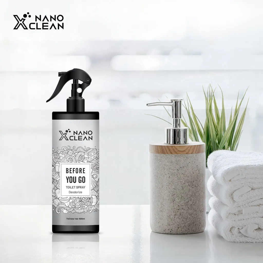 Ảnh Khử mùi toilet nhà vệ sinh nano bạc Nano Xclean - khử mùi khó chịu, mùi khói thuốc, ẩm mốc nhà vệ sinh 500ML 3