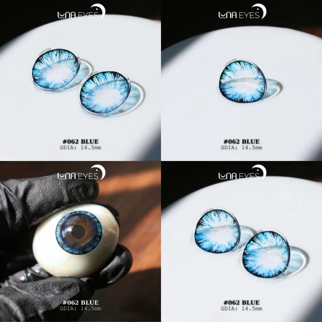 Ảnh Kính áp tròng LUNA EYES 062 BLUE - Lens size to 2