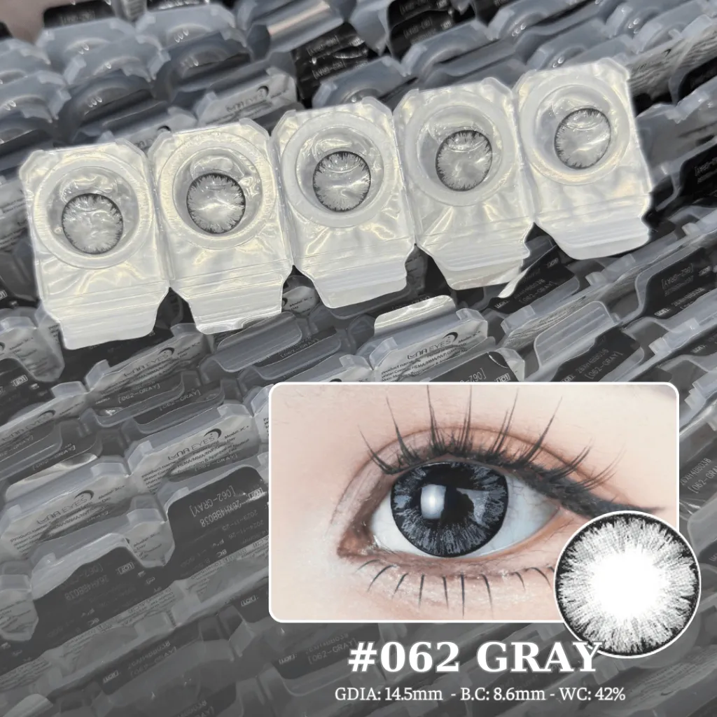 Ảnh Kính áp tròng LUNA EYES 062 Gray size to - lens 1 ngày 1