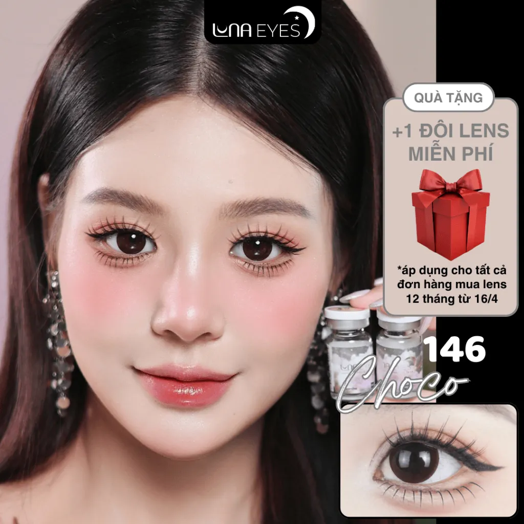 Ảnh Kính áp tròng LUNA EYES 146 CHOCO - Lens size vừa 1