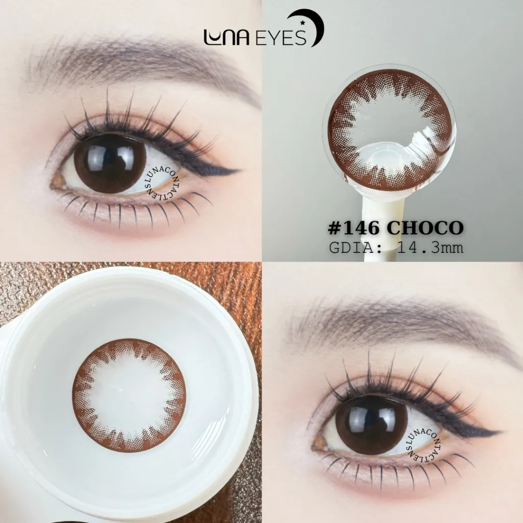 Ảnh Kính áp tròng LUNA EYES 146 CHOCO - Lens size vừa 2