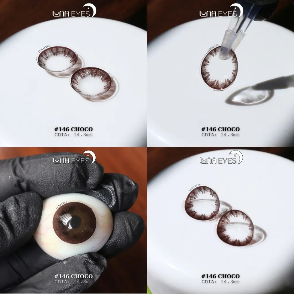 Ảnh Kính áp tròng LUNA EYES 146 CHOCO - Lens size vừa 3