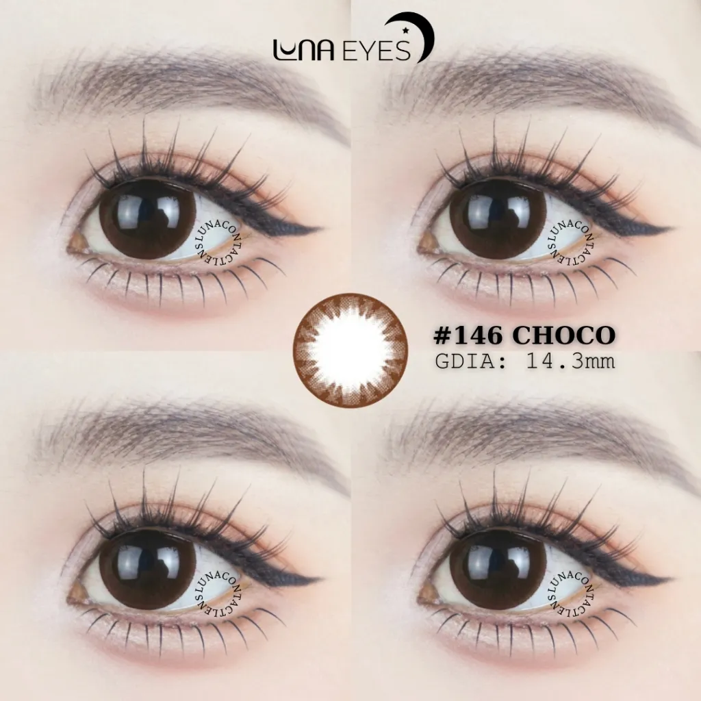 Ảnh Kính áp tròng LUNA EYES 146 CHOCO - Lens size vừa 4