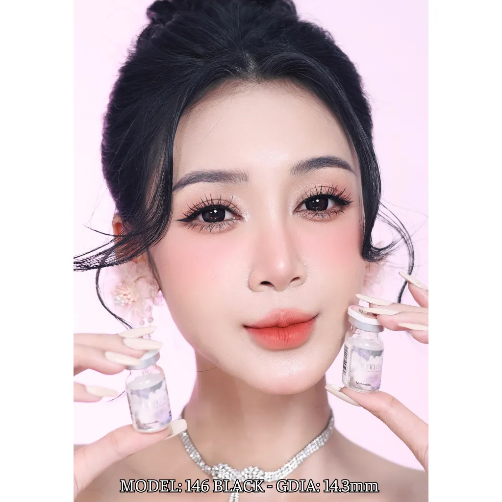 Ảnh Kính áp tròng LUNA EYES 146 BLACK - Lens size vừa 4