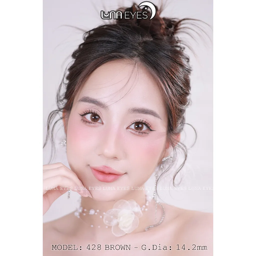 Ảnh Kính áp tròng LUNA EYES 428 Brown, size vừa - lens 1 ngày 3