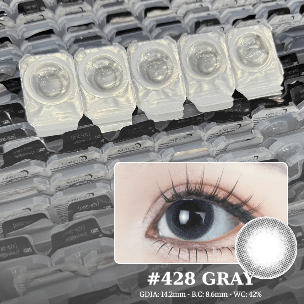 Ảnh Kính áp tròng LUNA EYES 428 Gray, size vừa - lens 1 ngày 1