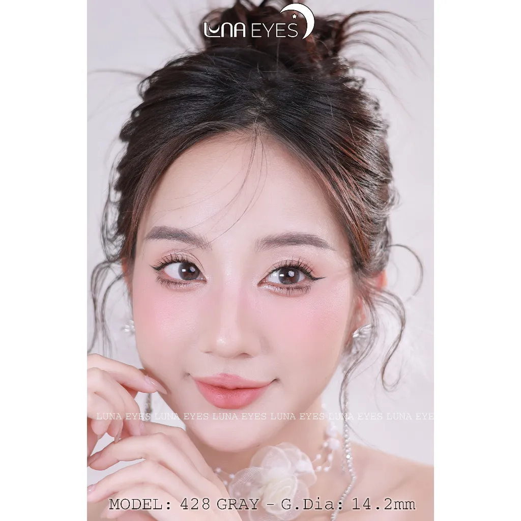 Ảnh Kính áp tròng LUNA EYES 428 Gray, size vừa - lens 1 ngày 2