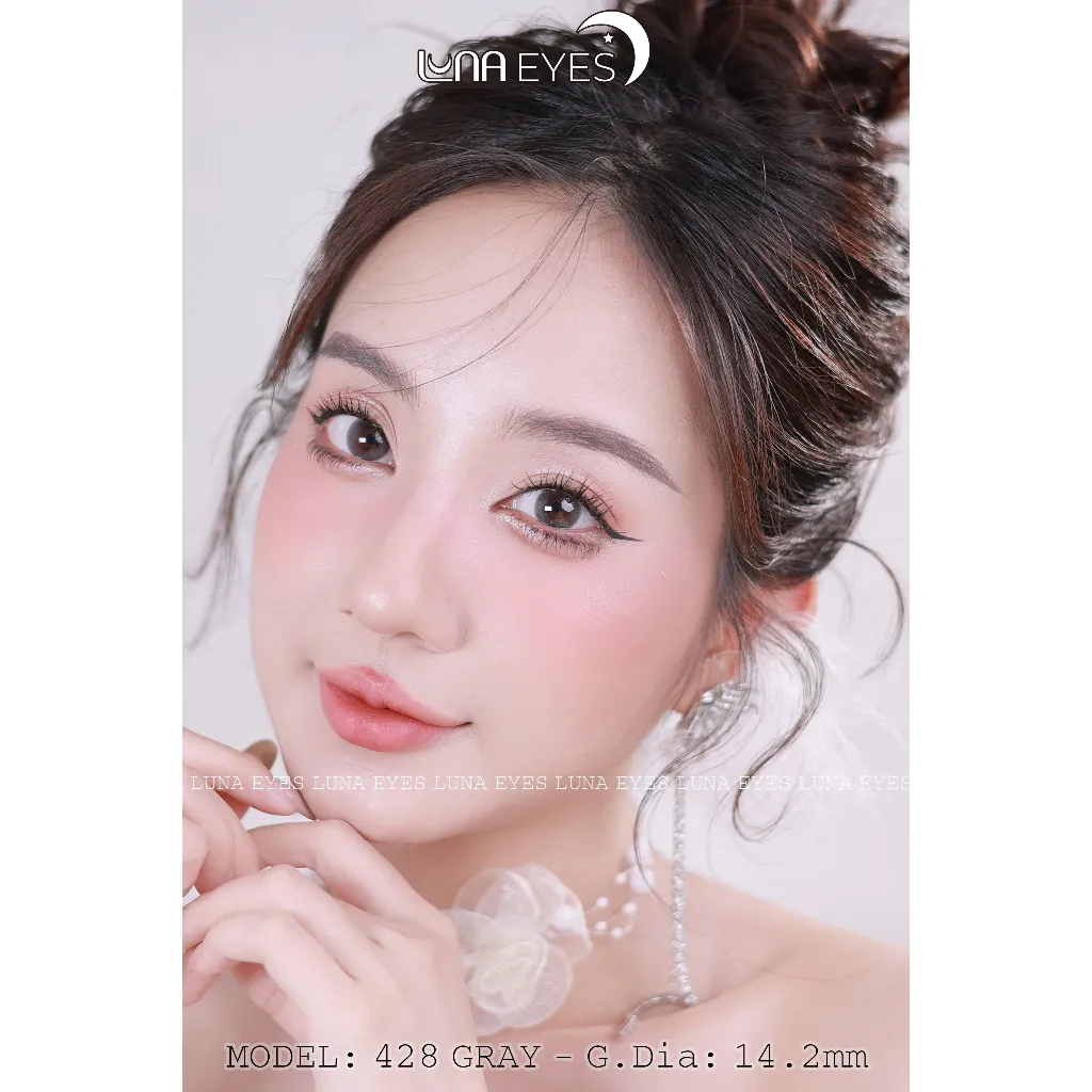Ảnh Kính áp tròng LUNA EYES 428 Gray, size vừa - lens 1 ngày 3