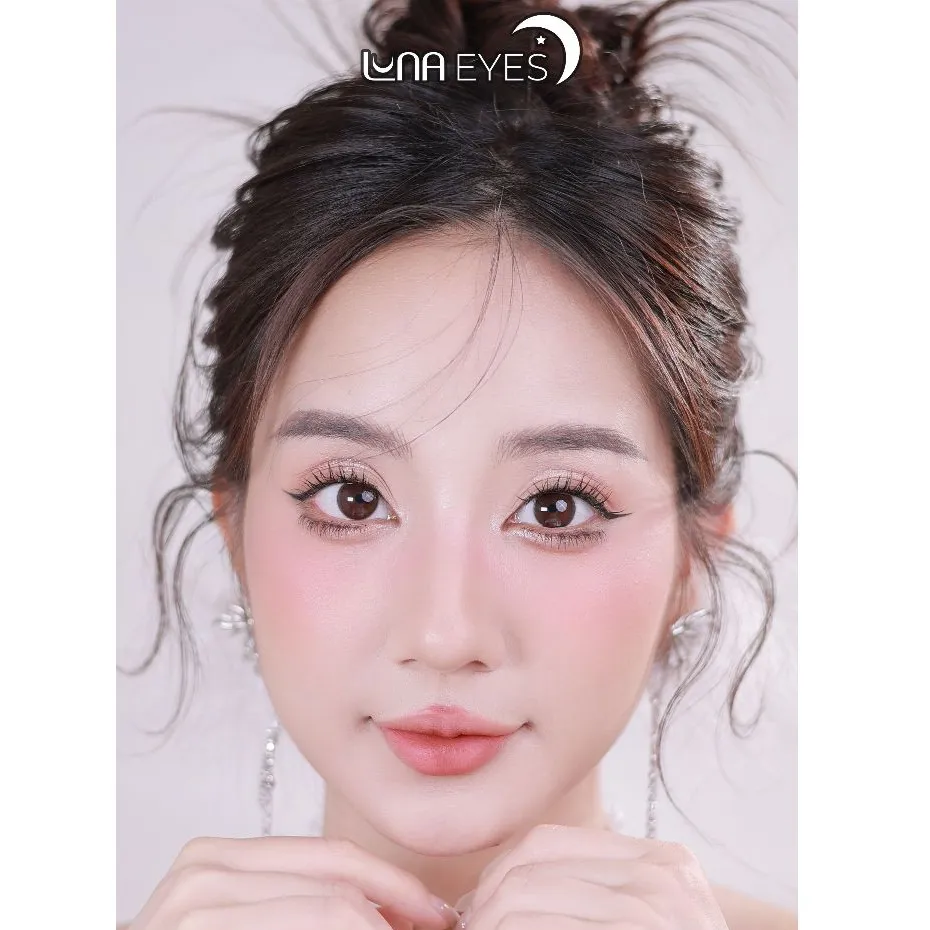 Ảnh Kính áp tròng LUNA EYES 428 Choco, size vừa - lens 1 ngày 2