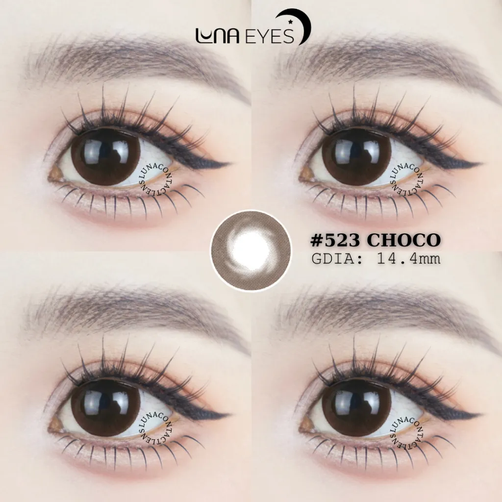 Ảnh Kính áp tròng LUNA EYES 523 CHOCO - Lens size to 2