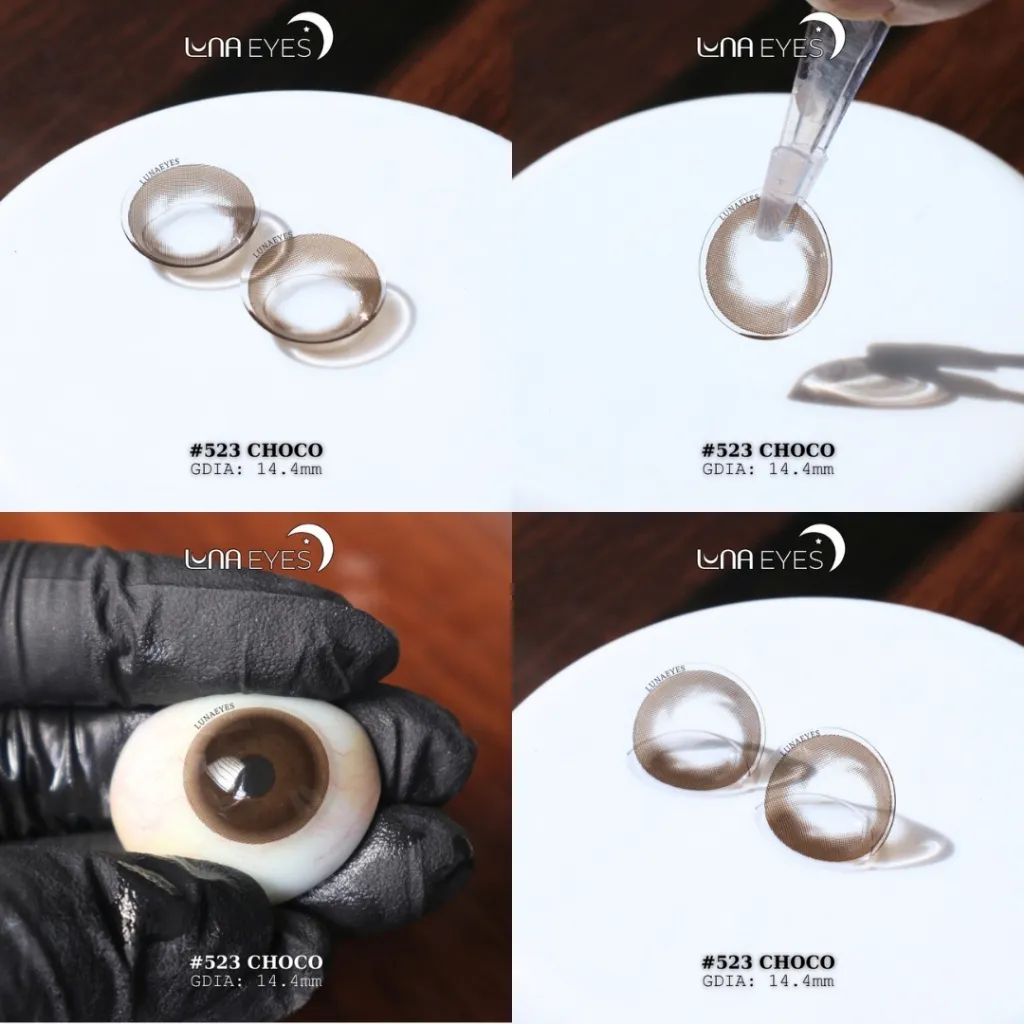 Ảnh Kính áp tròng LUNA EYES 523 CHOCO - Lens size to 3