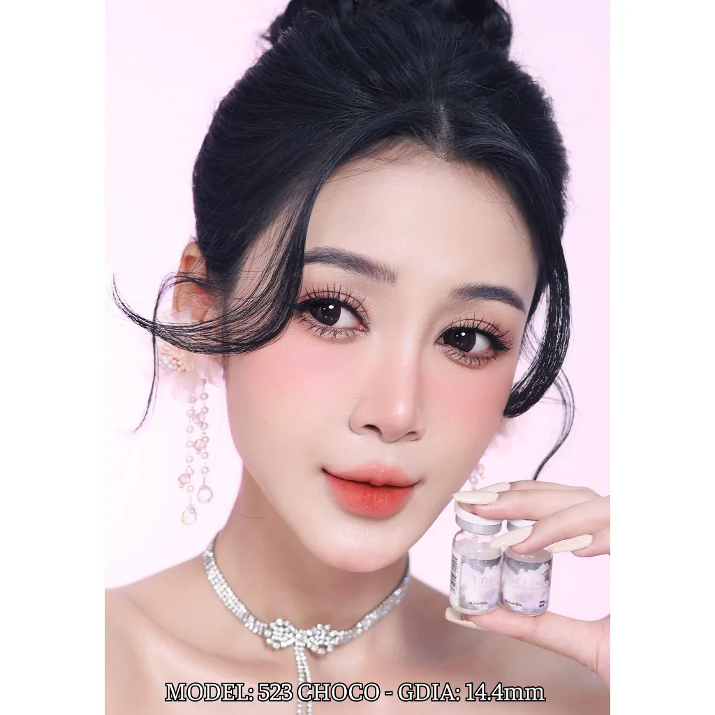 Ảnh Kính áp tròng LUNA EYES 523 CHOCO - Lens size to 4