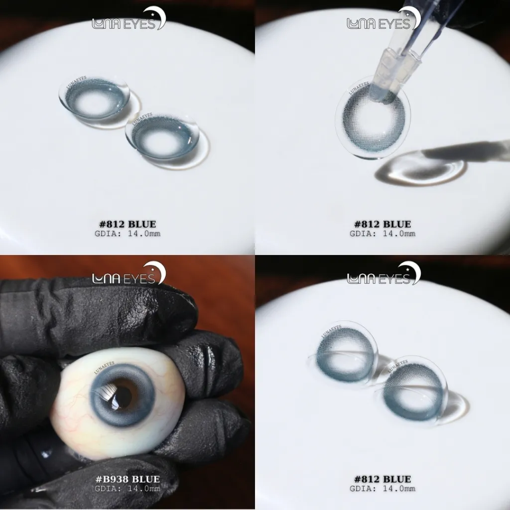 Ảnh Kính áp tròng LUNA EYES 812 BLUE - Lens size nhỏ 3