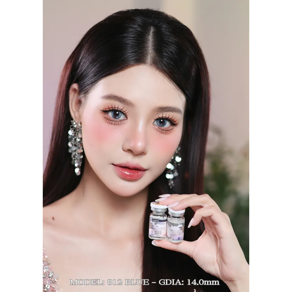 Ảnh Kính áp tròng LUNA EYES 812 BLUE - Lens size nhỏ 4
