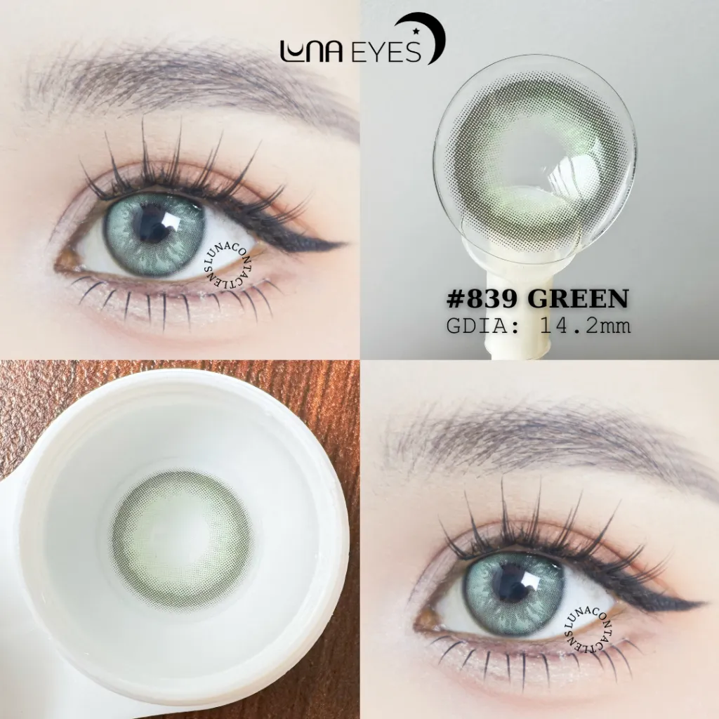 Ảnh Kính áp tròng LUNA EYES 839 GREEN - Lens size vừa 2