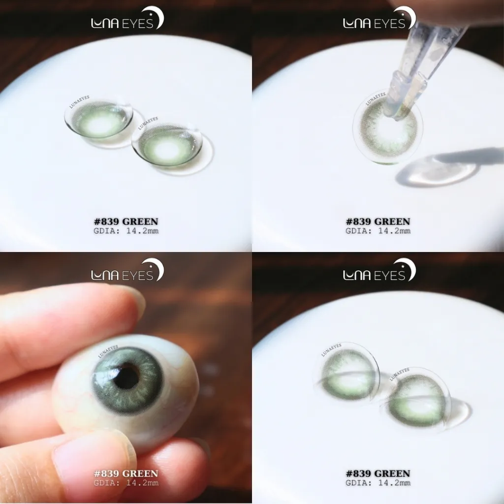 Ảnh Kính áp tròng LUNA EYES 839 GREEN - Lens size vừa 3