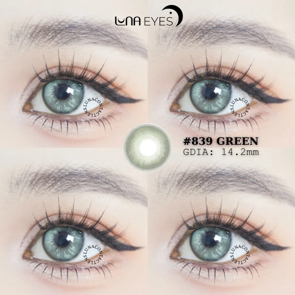 Ảnh Kính áp tròng LUNA EYES 839 GREEN - Lens size vừa 4