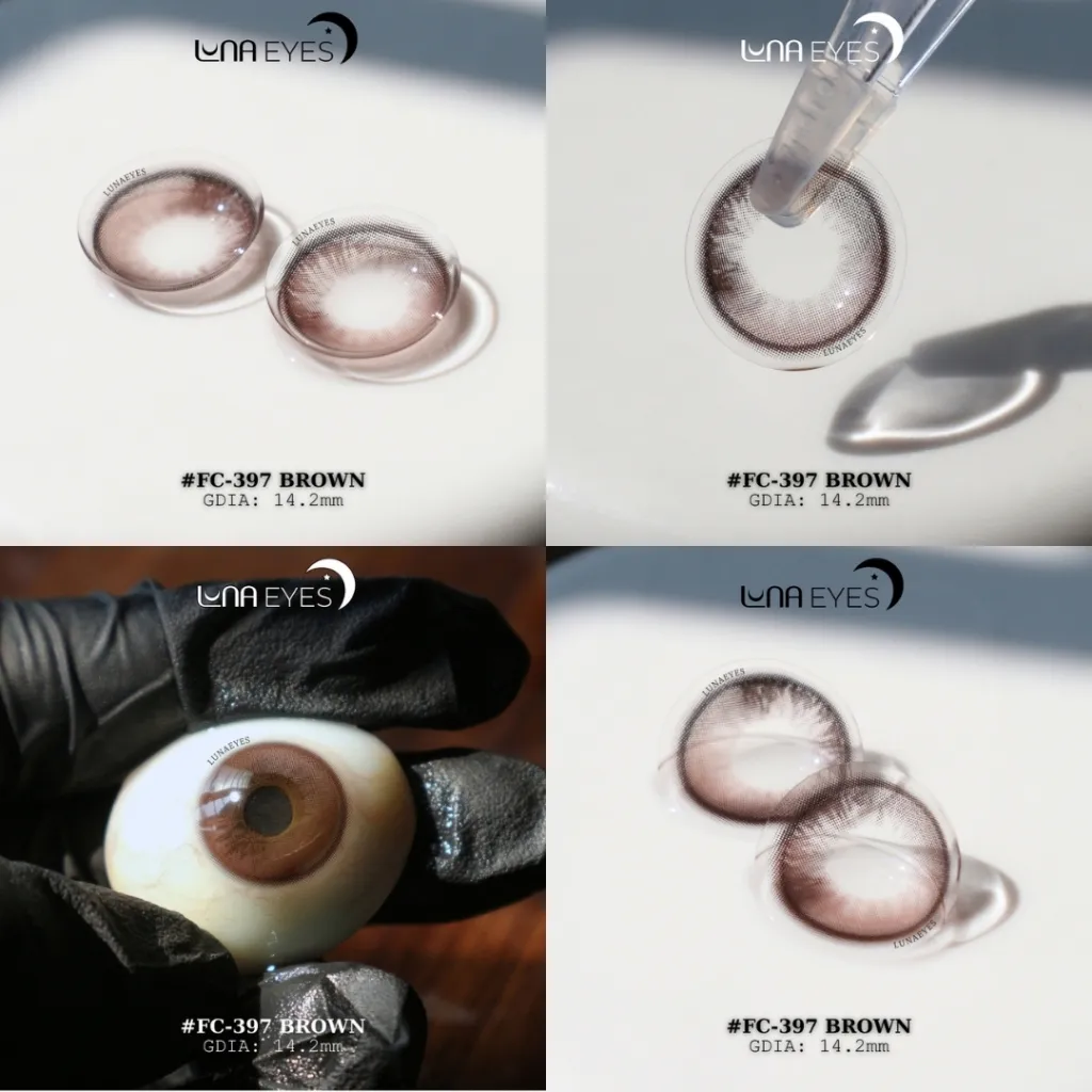 Ảnh Kính áp tròng LUNA EYES FC-397 BROWN - Lens size vừa 2