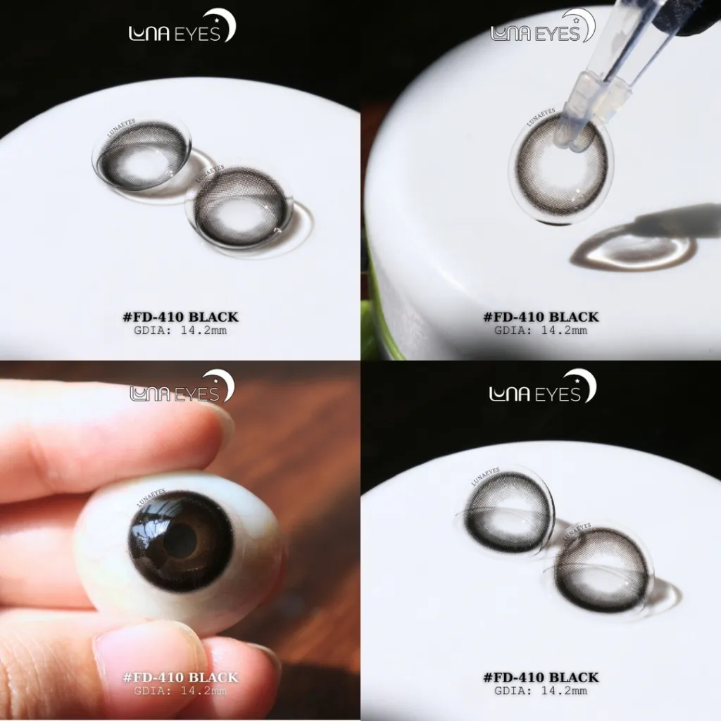 Ảnh Kính áp tròng LUNA EYES FD-410 BLACK - Lens size vừa 2
