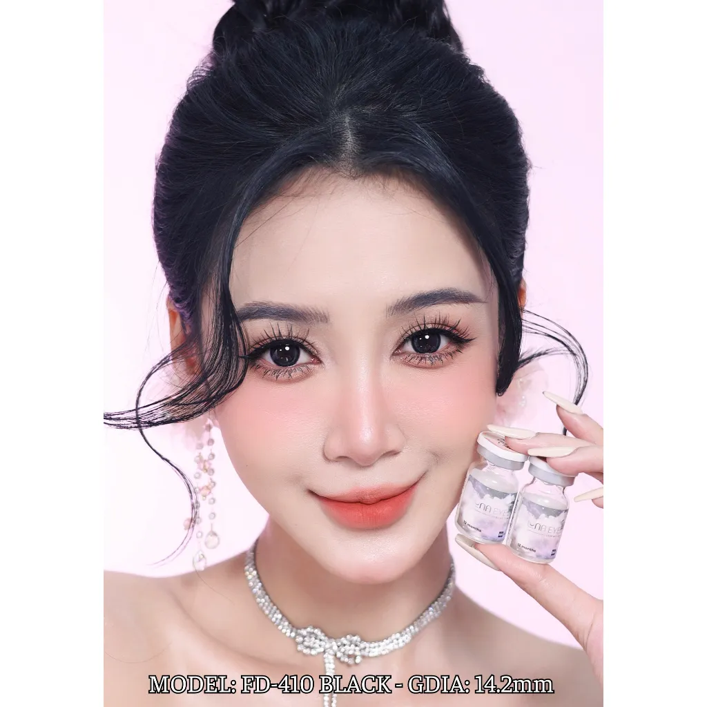 Ảnh Kính áp tròng LUNA EYES FD-410 BLACK - Lens size vừa 4