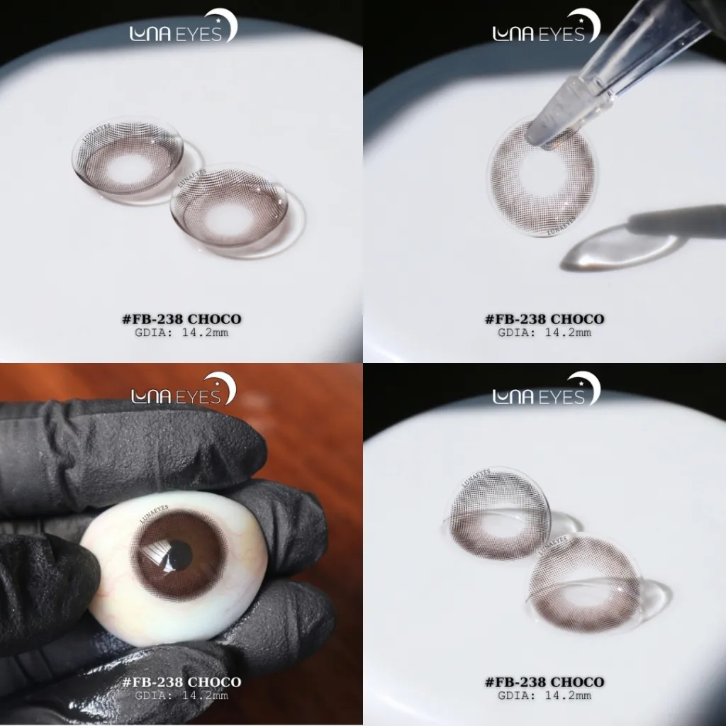 Ảnh Kính áp tròng LUNA EYES mã FB-238 màu choco lens size vừa 2