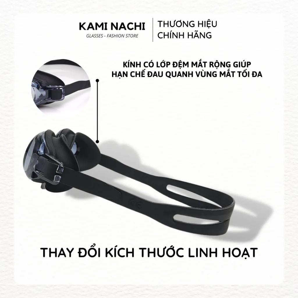 Ảnh Kính bơi cận cho người lớn nam nữ có độ từ 1.5 độ đến 9.0 độ chính hãng KAMI NACHI 3