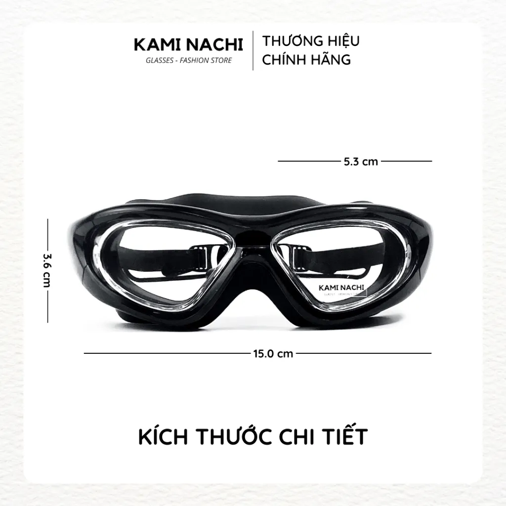 Ảnh Kính bơi cận nâng cấp cho người lớn có độ cận từ 2.0 đến 9.0 độ chính hãng KAMI NACHI 2