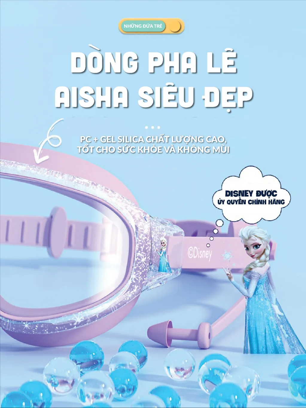 Ảnh Kính bơi cho bé kèm mũ bơi 1989KIDS Kính bơi trẻ em cao cấp Combo mũ bơi,nút bịt tai,mắt kính chống mờ hơi nước YOUYOU 2