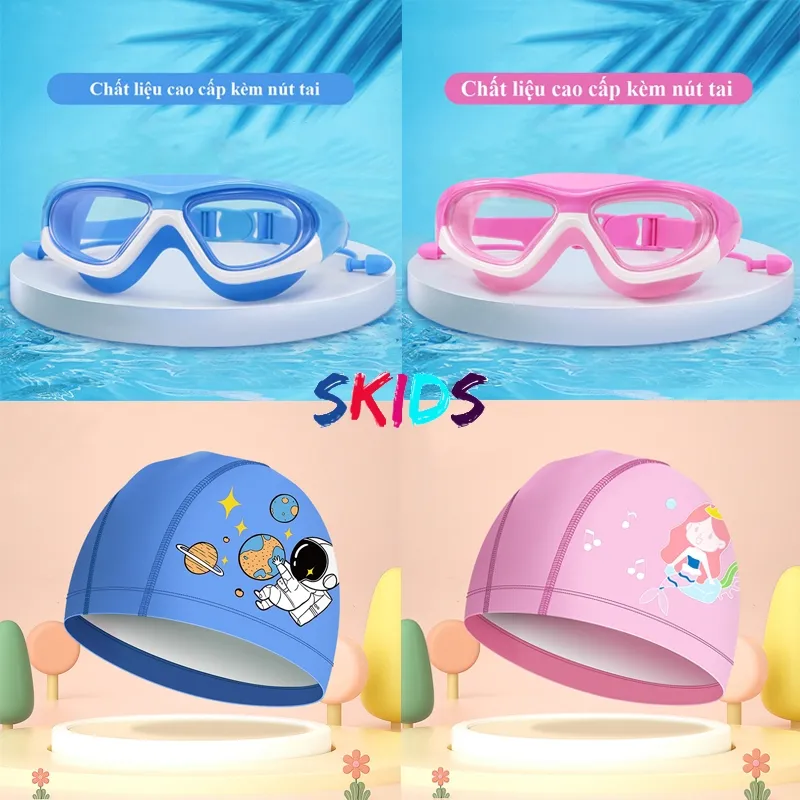 Đánh Giá Kính Bơi & Mũ Bơi SKIDS Cho Bé: Chống Nước, Chống Sương Mù, Kèm Bịt Tai - An Toàn Tuyệt Đối