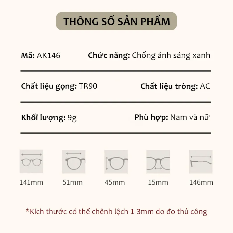 Ảnh Kính Chống Ánh Sáng Xanh Gọng Siêu Dẻo AORON Giảm Mỏi Mắt Chống Tia Bức Xạ, Hạn Chế Cận Thị Có Thể Thay Tròng AK146 2
