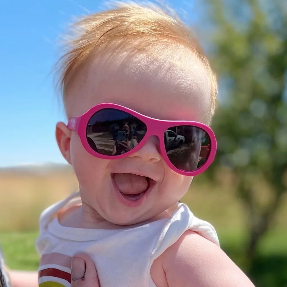 Ảnh Kính chống tia cực tím cho bé Babiators – Aviators, Hồng, 0-2 tuổi 2