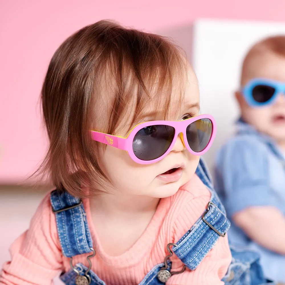 Ảnh Kính chống tia cực tím phi công hai màu Babiators - Pink Lemonade, cho bé 3-5 tuổi 2