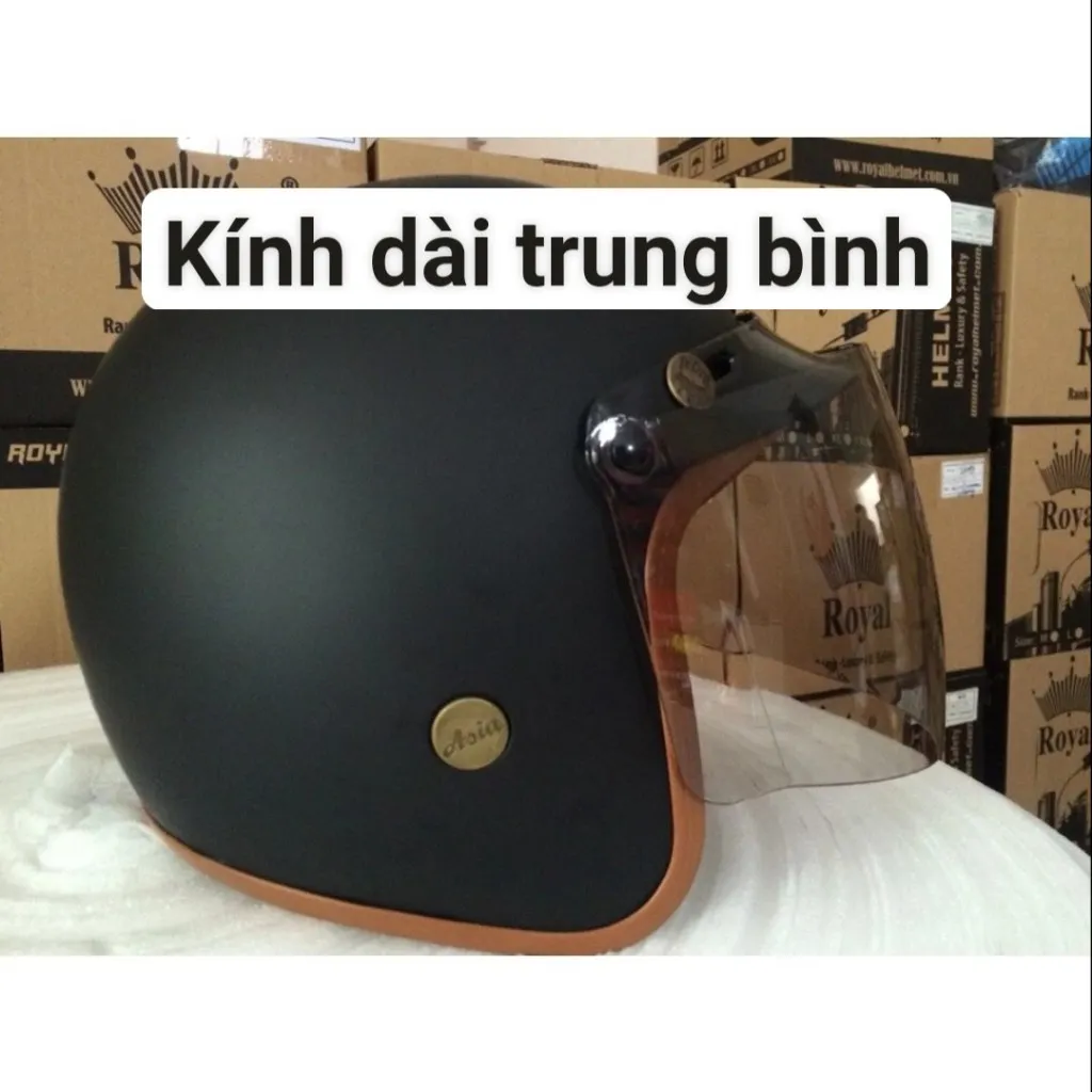 Ảnh Kính cúc bấm gắn nón/ mũ bảo hiểm 1/2 và 3/4 có nút ở đỉnh 2