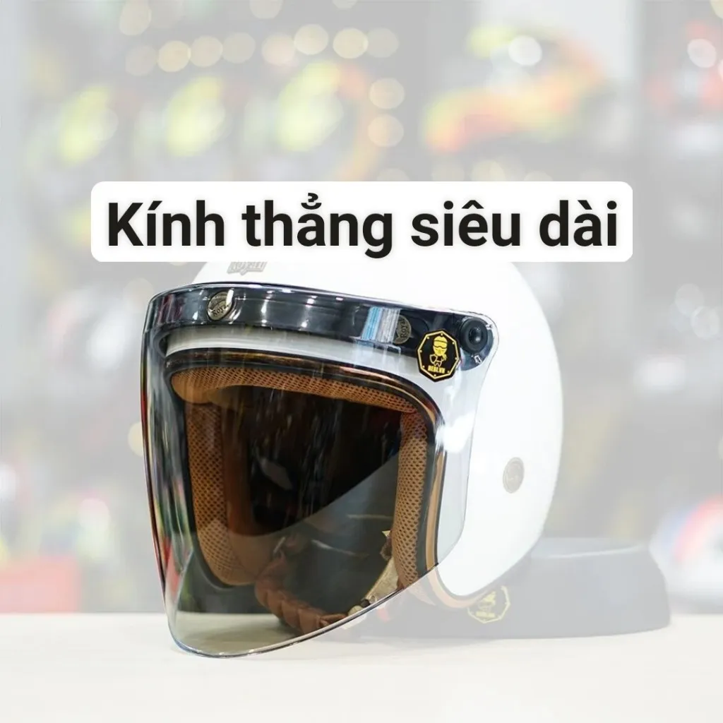 Ảnh Kính cúc bấm gắn nón/ mũ bảo hiểm 1/2 và 3/4 có nút ở đỉnh 3