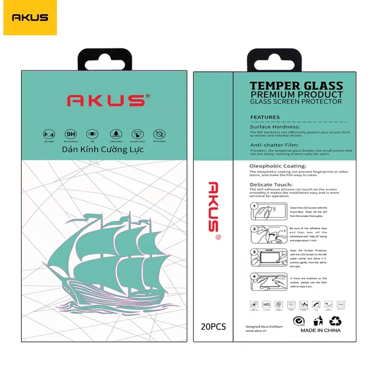 Ảnh Kính cường lực 3D AKUS full màn hình dành cho iphone - Hàng chính hãng 1