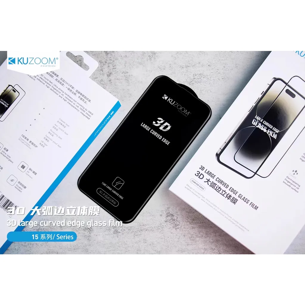 Ảnh Kính Cường Lực 3D Trong Suốt FULL HD Chính Hãng Kuzoom Chịu Lực Tốt Dành Cho IP X-11-12-13-14-15-16 4