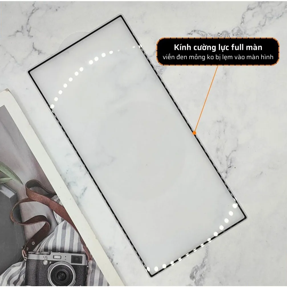 Ảnh Kính Cường Lực 3D Trong Suốt Chính Hãng KUZOOM Dùng Cho SamSung S24 Ultra-S25-S25 Plus-S25 Ultra 3