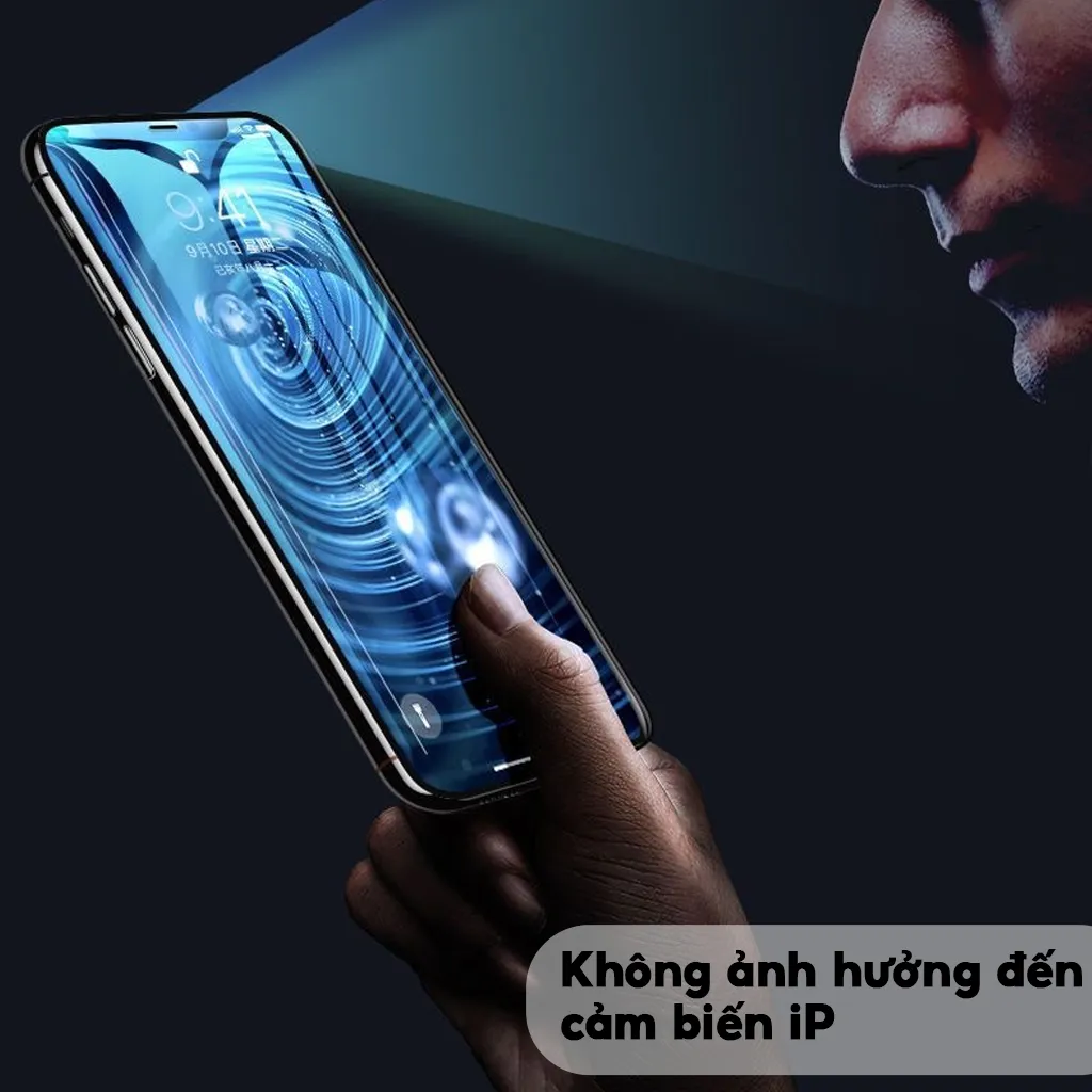 Ảnh Kính Cường Lực 9D Trong Suốt Full Màn Chính Hãng KUZOOM Chống Trầy Xước cho iP X-16-Promax- PRO-PLUS 3