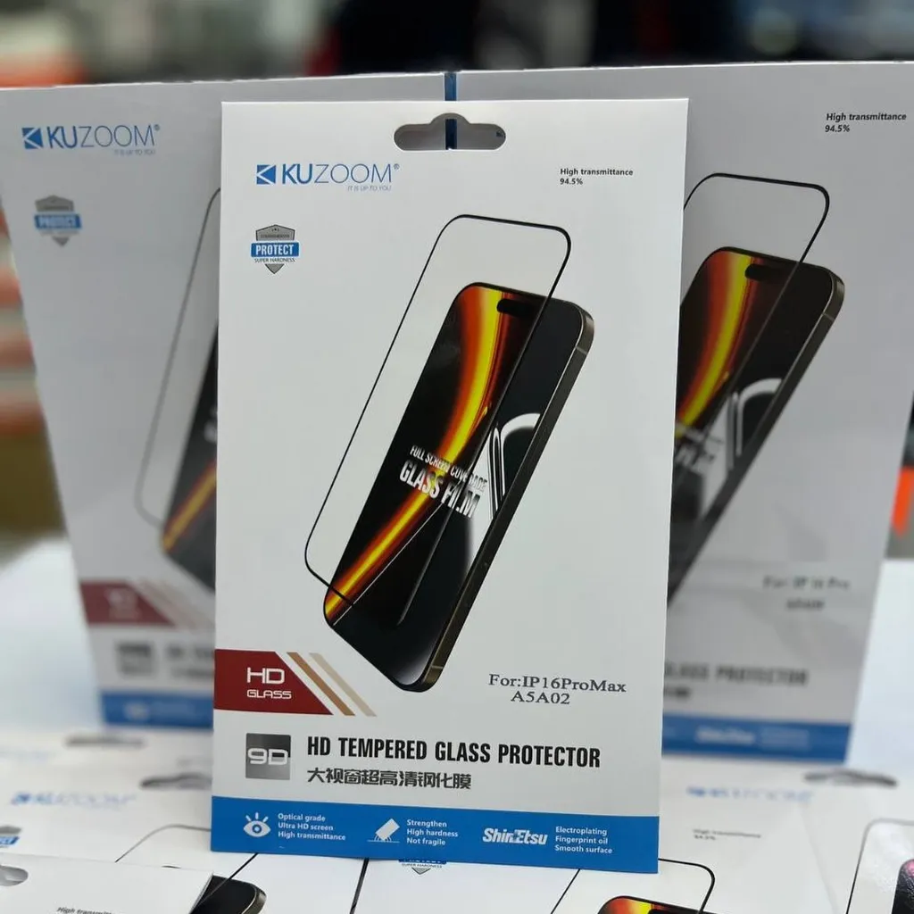 Ảnh Kính Cường Lực 9D Trong Suốt Full Màn Chính Hãng KUZOOM Bảo Vệ Màng Loa Dùng Cho IP X Đến 16-Promax 2