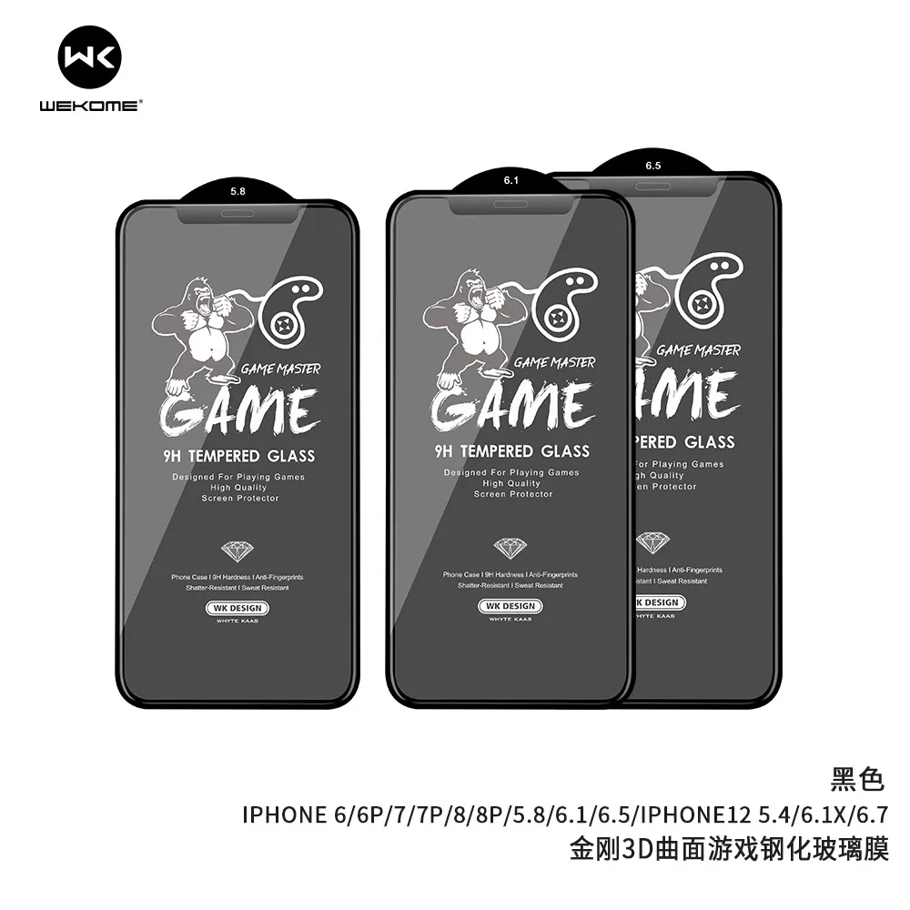Ảnh Kính Cường lực Chống vân tay KINGKONG WEKOME Nhám AG chống mồ hôi chơi Game 030 Iphone X Xs Max 11 12 13 14 15 16 Promax 1
