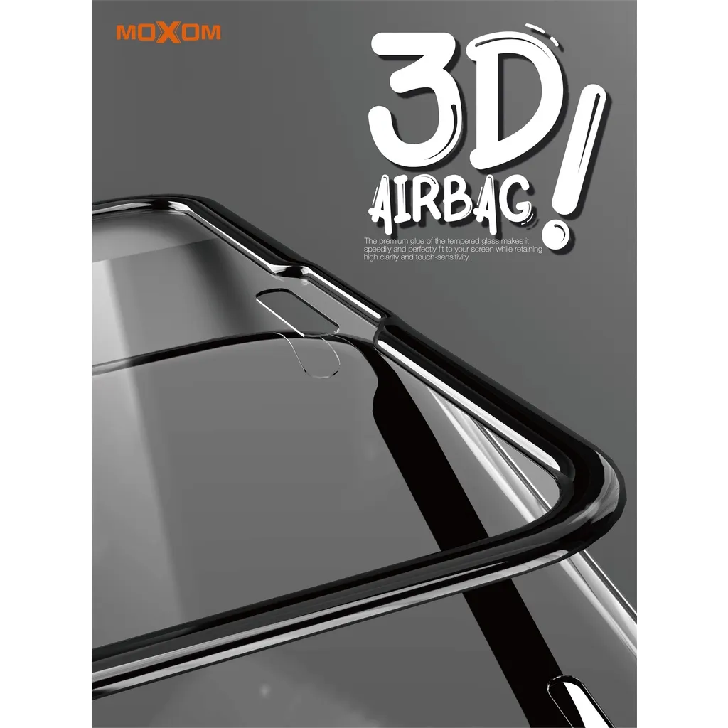 Ảnh Kính cường lực iPhone 3D bảo vệ full màn MOXOM Airbag Frame cho các dòng iPhone X/11/12/13 3