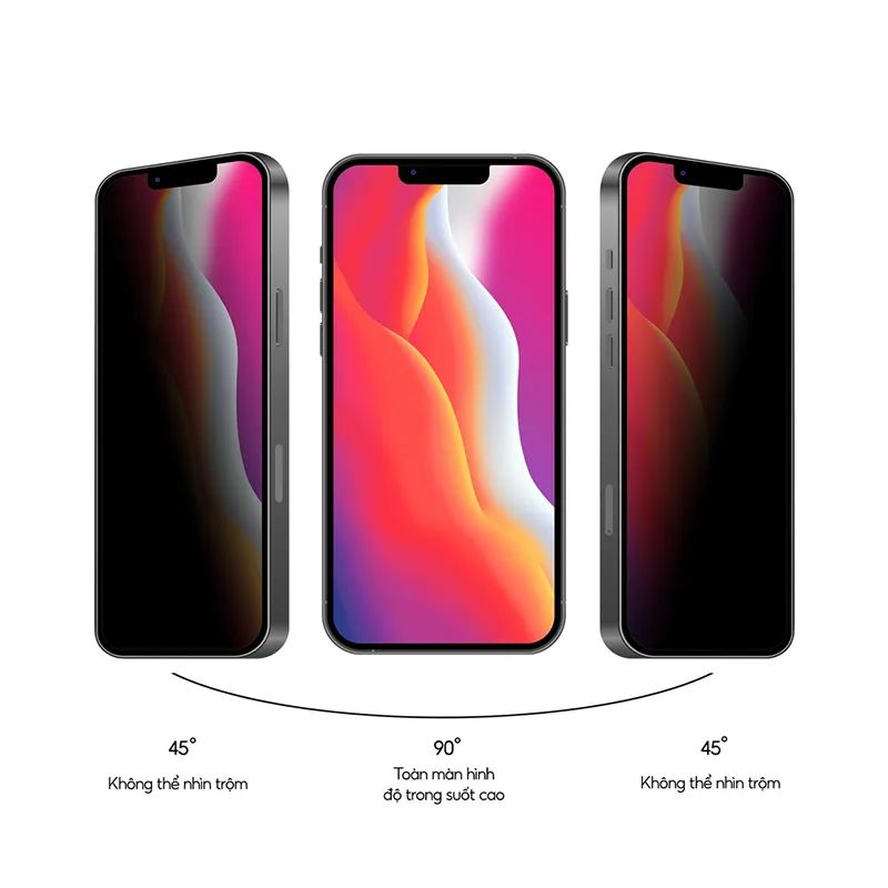 Ảnh Kính cường lực iphone Chống nhìn chộm cho iphone x 11 12 13 14 15 promax 3