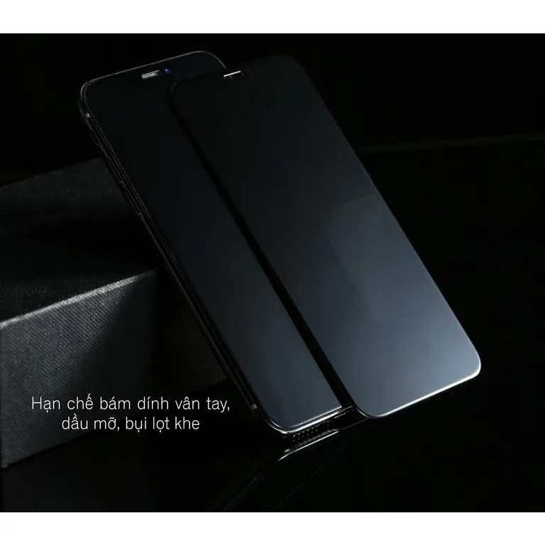 Ảnh Kính Cường Lực iphone chống vân tay KTM full màn, ip 7plus/xsmax, 11Promax, 12 13 14 Pro max 2