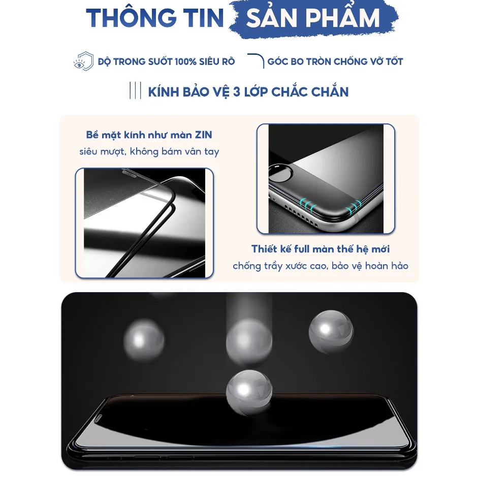 Ảnh Kính Cường Lực iphone full màn Black KTM, chống bụi khi dán, full màn, ip 7plus/xsmax, 11Promax, 12 13 14 Pro max 2