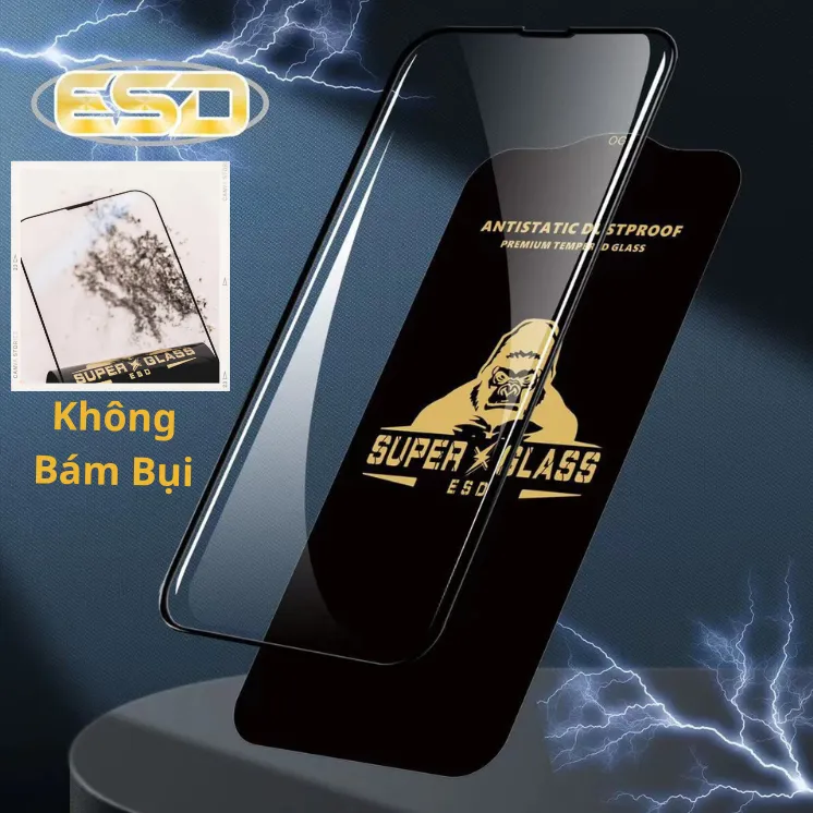 Ảnh Kính Cường Lực iphone full màn Black KTM, chống bụi khi dán, full màn, ip 7plus/xsmax, 11Promax, 12 13 14 Pro max 4