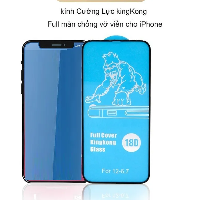 Ảnh Kính Cường Lực iphone18D KTM,chống vỡ vền, full màn 6plus/7/8/7plus/8plus/x/xs/xsmax/11/12/13/14/pro/promax 15promax 2