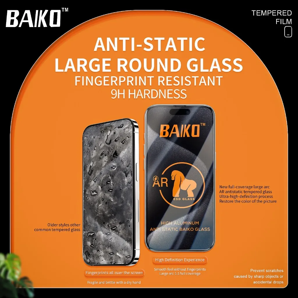 Ảnh Kính cường lực KINGKONG BAIKO độ cứng 9H siêu mượt siêu bền cho lph 15 14 13 12 11 7 8 Plus Xr X XS 4