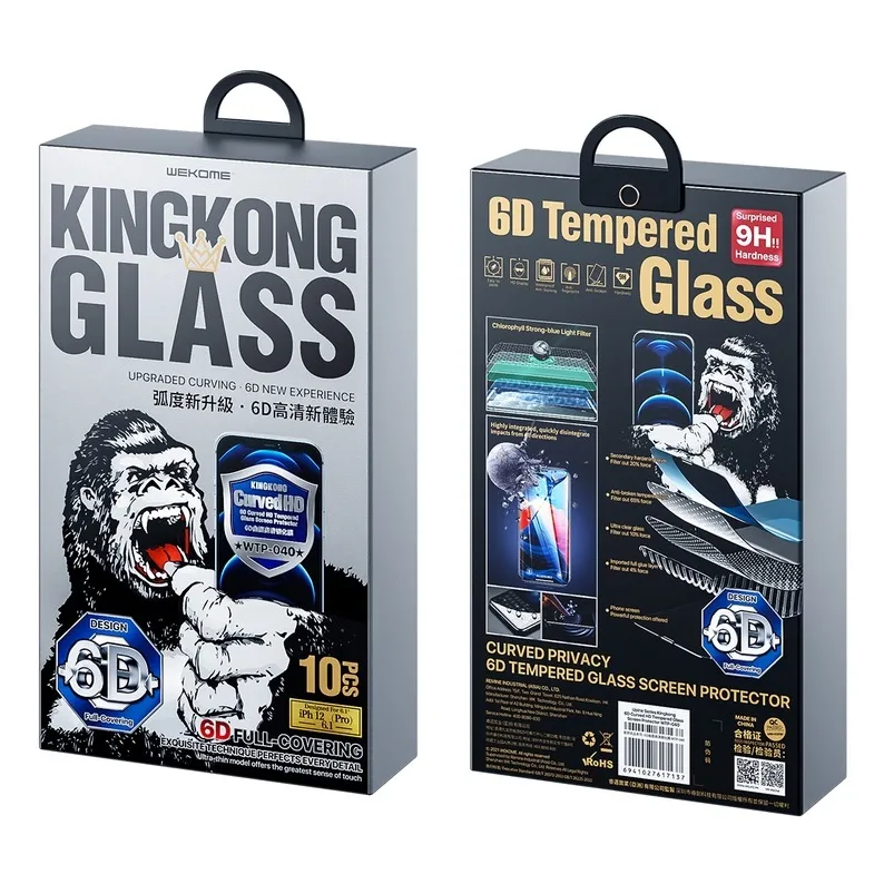 Ảnh Kính Cường Lực KINGKONG WEKOME Full MÀN Chống Vỡ Viền iphone X/XsMax/ 11 12 13 14 15 16 promax pro 1